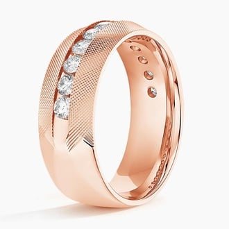 Maverick Diamond 8mm Wedding Ring (1 ct. tw.) in 14K Rose Gold