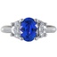 Custom Three Stone Sapphire Ring with Surprise Diamonds