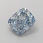 1.34 Ct. Fancy Vivid  Blue Cushion Lab Grown Diamond