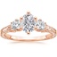 14K Rose Gold Hudson Engraved Three Stone Diamond Ring (1/3 ct. tw.), smalltop view