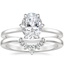 Platinum Secret Halo Six-Prong Diamond Ring with Lunette Diamond Ring