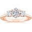 14K Rose Gold Catalina Three Stone Diamond Ring (1/2 ct. tw.), smalltop view