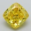 2.73 Ct. Fancy Vivid Yellow Cushion Lab Grown Diamond