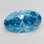 4.35 Ct. Fancy Vivid Blue Oval Lab Grown Diamond
