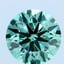 1.51 Ct. Fancy Vivid Green Round Lab Grown Diamond