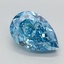 3.09 Ct. Fancy Vivid Blue Pear Lab Grown Diamond