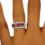 The Britton Ring, smallzoomed in top view on a hand