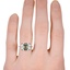 The Cariana Ring, smallzoomed in top view on a hand