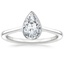 Platinum Petite Luna 1.5mm Bezel Ring, smalltop view