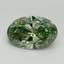 1.50 Ct. Fancy Vivid Green Oval Lab Grown Diamond