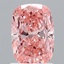 1.44 Ct. Fancy Vivid Pink Cushion Lab Grown Diamond