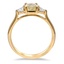 Fancy Yellow Diamond Ring, smallside view