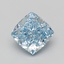 5.10 Ct. Fancy Vivid Blue Cushion Lab Grown Diamond