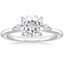 18K White Gold Aria Perfect Fit Three Stone Diamond Ring, smalltop view