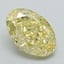 4.95 Ct. Fancy Vivid Yellow Oval Lab Grown Diamond