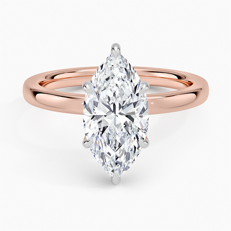 14K Rose Gold Platinum Mixed Metal Audrey 2mm Diamond Ring
