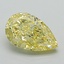 1.10 Ct. Fancy Intense Yellow Pear Lab Grown Diamond