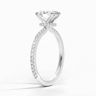 Demi Ring with 1.5ct Oval Lab Diamond Center Stone