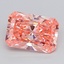 4.10 Ct. Fancy Vivid  Pink Radiant Lab Grown Diamond