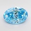 3.03 Ct. Fancy Vivid Blue Oval Lab Grown Diamond