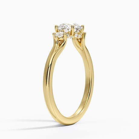 Floating Stone Diamond Engagement Ring