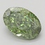 3.02 Ct. Fancy Vivid Green Oval Lab Grown Diamond