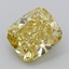 5.02 Ct. Fancy Vivid  Yellow Cushion Lab Grown Diamond