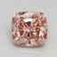 3.05 Ct. Fancy Vivid Pink Cushion Lab Grown Diamond