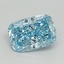 5.00 Ct. Fancy Vivid Blue Cushion Lab Grown Diamond