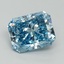 7.08 Ct. Fancy Vivid Blue Radiant Lab Grown Diamond