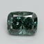 2.03 Ct. Fancy Vivid Pacific Green Cushion Lab Grown Diamond