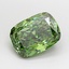 2.51 Ct. Fancy Vivid  Green Cushion Lab Grown Diamond