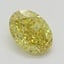 0.55 Ct. Fancy Vivid Yellow Oval Diamond