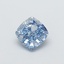 1.02 Ct. Fancy Vivid  Blue Cushion Lab Grown Diamond