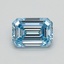 0.93 Ct. Fancy Intense Blue Emerald Lab Grown Diamond