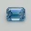 1.11 Ct. Fancy Vivid Blue Emerald Lab Grown Diamond