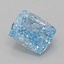 1.01 Ct. Fancy Vivid Blue Cushion Lab Grown Diamond
