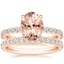 14KR Morganite Amelie Diamond Bridal Set, smalltop view