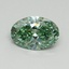 1.06 Ct. Fancy Vivid Pacific Green Oval Lab Grown Diamond