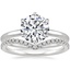 18K White Gold Esme Ring with Flair Diamond Ring (1/6 ct. tw.)