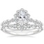 Platinum Marseille Halo Diamond Ring (1/2 ct. tw.) with Curved Versailles Diamond Ring
