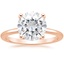 14K Rose Gold Perfect Fit 1.4mm Solitaire Ring, smalltop view