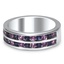Custom Purple Sapphire Wedding Band