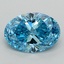 1.70 Ct. Fancy Vivid  Blue Oval Lab Grown Diamond