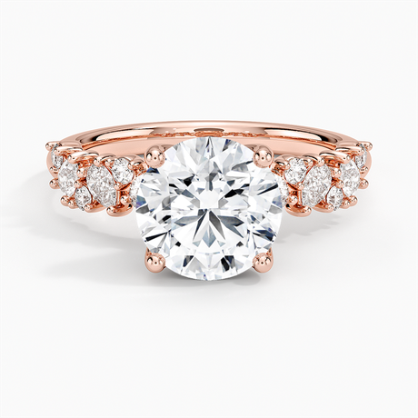 14K Rose Gold Olivetta Diamond Ring