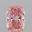 2.50 Ct. Fancy Vivid  Pink Cushion Lab Grown Diamond