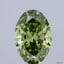 2.01 Ct. Fancy Vivid Green Oval Lab Grown Diamond