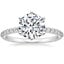 18K White Gold Six Prong Petite Shared Prong Diamond Ring (1/5 ct. tw.), smalltop view