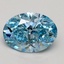 1.70 Ct. Fancy Vivid Blue Oval Lab Grown Diamond