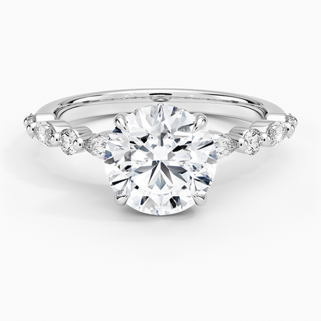 Platinum Versailles Hidden Halo Diamond Ring